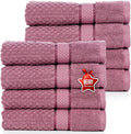 Ample Decor 100% Cotton Grape Purple Hand Towel by AmpleDecor