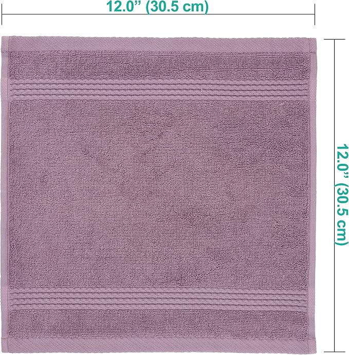 EastNBlue Lara 100% Turkish Cotton Washcloths 4 Pack, Extra Soft & Absorbent - Image 3