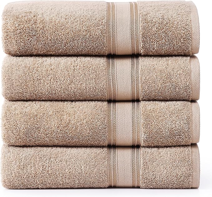 LANE LINEN 100% Cotton Bath Towels Set of 4 by LaneLinen