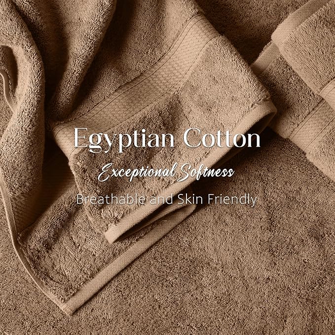 Superior Egyptian Cotton Pile 6 Piece Towel Set, Includes 2 Bath, 2 Hand - Image 5