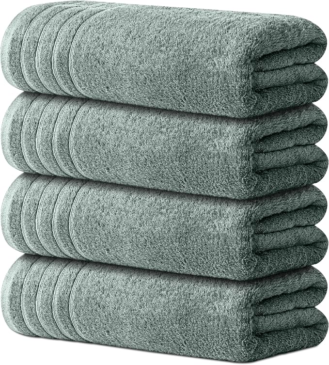 Avalon Towels Bath Towels Set of 4, Size 30 x 60 Inches, Highly Soft and by AvalonTowels