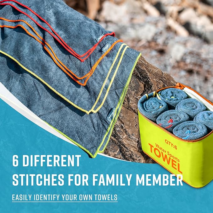 4Monster 4 Pack Microfiber Camping Towel Quick Dry, Super Absorbent Travel Towel - Image 4