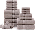 LANE LINEN Luxury 100% Cotton Towels Set 18 – Zero Twist, 6 Bath Towels by LaneLinen
