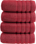 HALLEY Turkish 4 Pack Premium Bath Towels 650 GSM Highly Absorbent Super Soft by HALLEY-TurkishCottonTowels