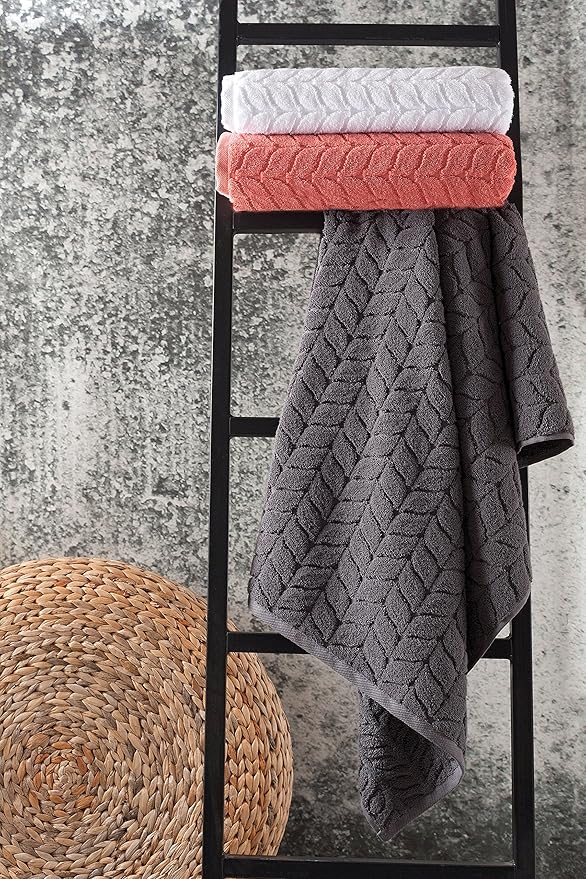 BAGNO MILANO Turkish Bath Towels, Soft Plush Jacquard Luxury Bath Towels - Image 8