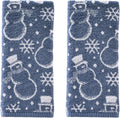 SKL Home Winter/Christmas Top Hat Snowmen Hand Towel 2pc Set by SKLHomebySaturdayKnightLtd