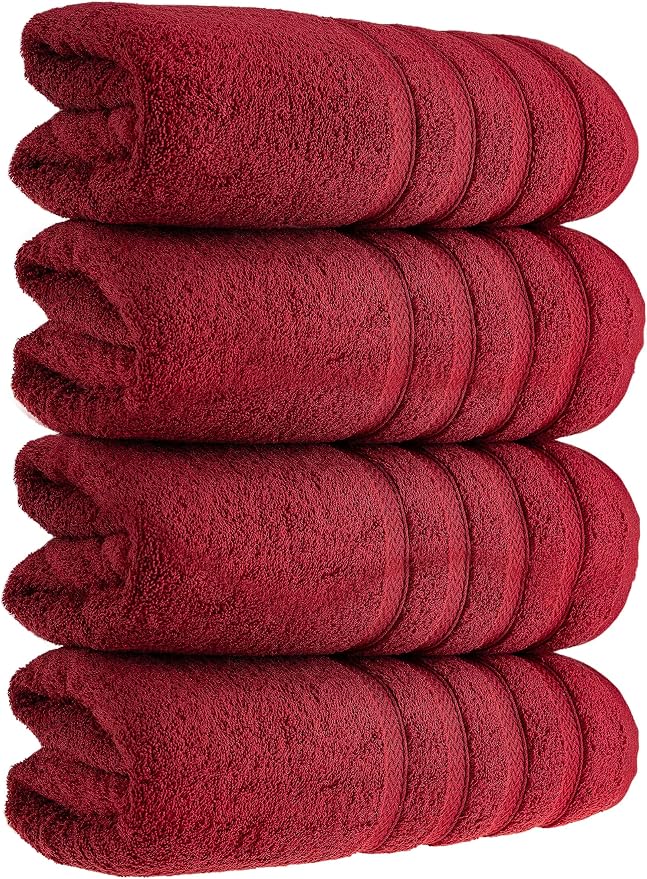HALLEY Turkish 4 Pack Premium Bath Towels 650 GSM Highly Absorbent Super Soft - Image 2