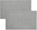 Tens Towels Pack of 2 Bath Mats 100% Cotton, 20 x 32 Inches, Super Absorbent by TensTowels