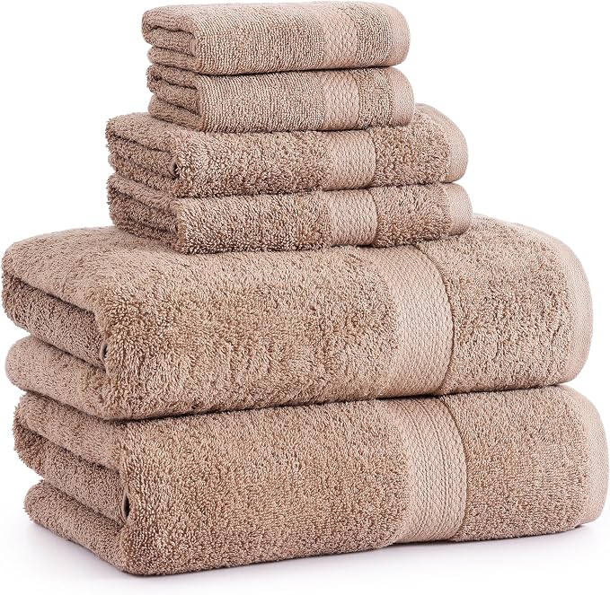 LANE LINEN 100% Mercerized Cotton Luxury Bathroom Towels Set by LaneLinen