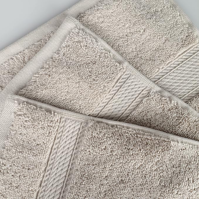 BNM Egyptian Cotton Heavyweight Towels, 800 GSM, Face/ Washcloths, Hand Towels - Image 6
