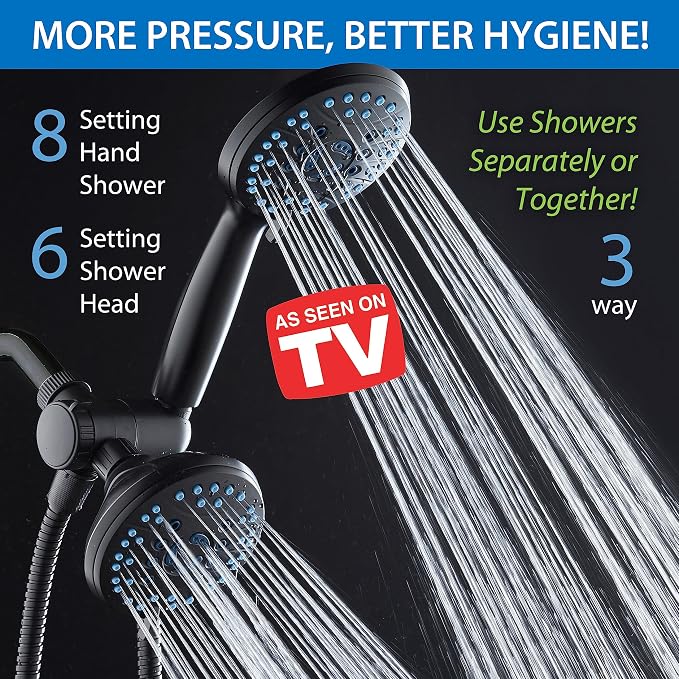 Hotel Spa AquaCare As-Seen-On-TV High Pressure 48-setting Rain & Handheld 3-way - Image 2