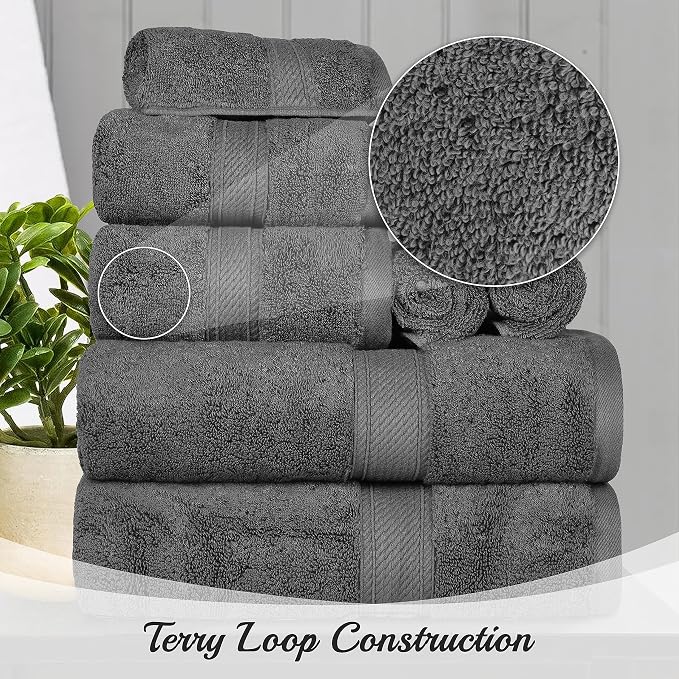 BNM Egyptian Cotton Heavyweight Towels, 800 GSM Bath Towels, Highly-Absorbent - Image 3