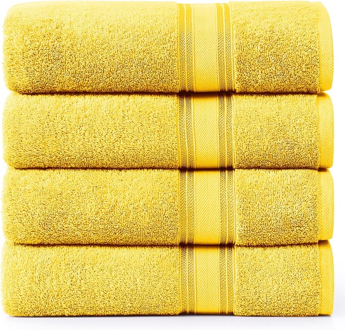 LANE LINEN 100% Cotton Bath Towels Pack of 4 by LaneLinen